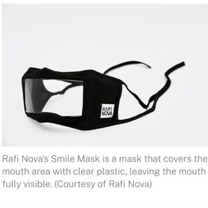 NWT Rafi Nova Adult Smile Mask Black
